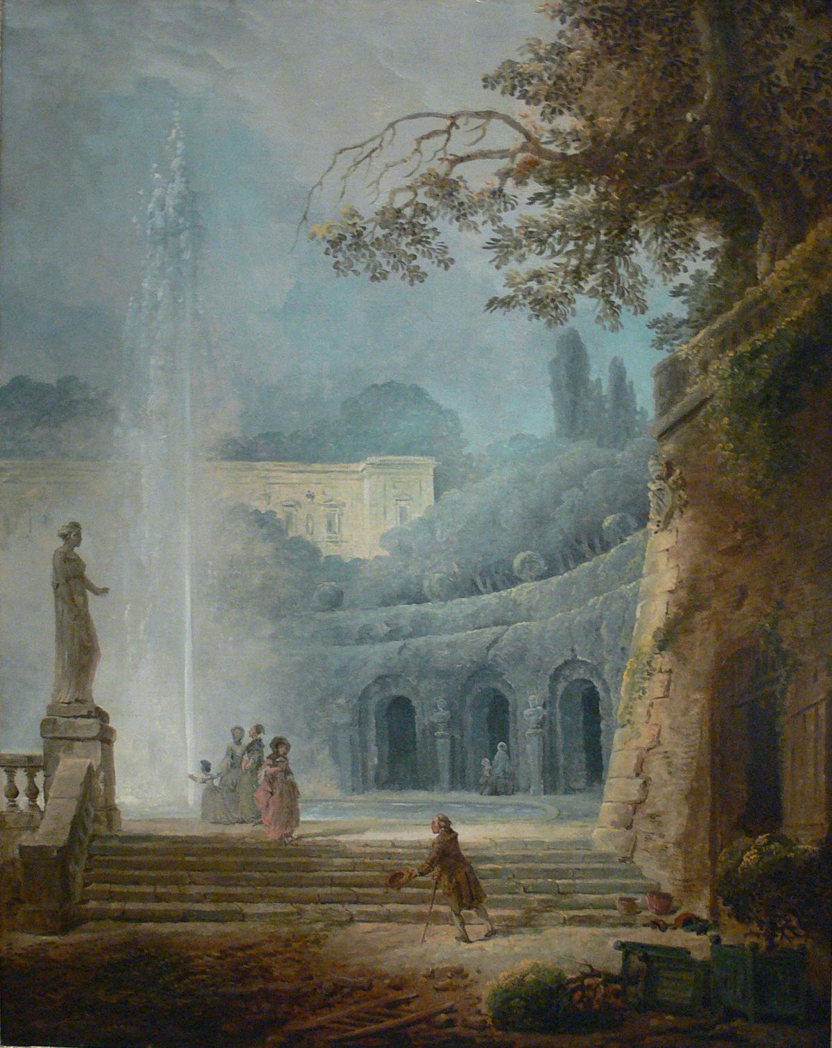 ユベール・ロベール ポルティコの廃墟 ユベール・ロベール（1733-1808）による絵画