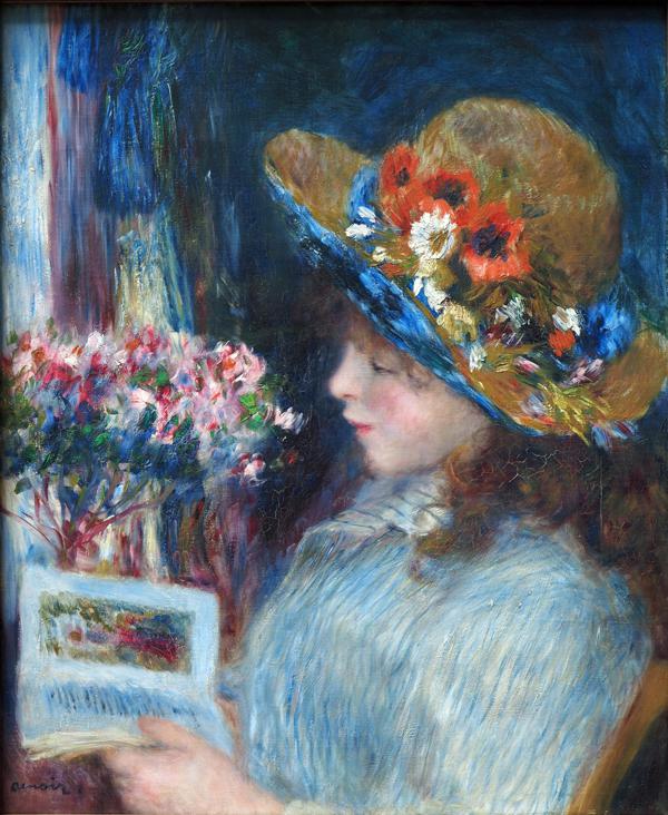 ピエール＝オーギュスト・ルノワール、【若い婦人の肖像】 Amazon.co.jp: 16 の有名な絵画 - 少女の肖像画、ピエール