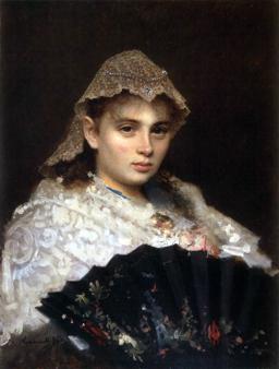 クラムスコイ 高級工芸画 ロシア画家 イワン・クラムスコイ 忘れえぬ女