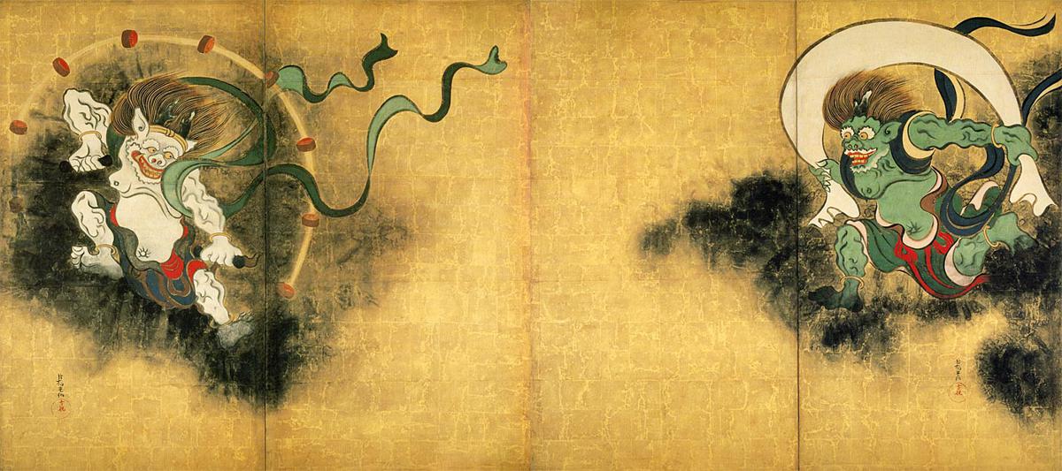 びょう風　風神雷神図　　尾形光琳 東京国立博物館 - コレクション コレクション一覧 名品