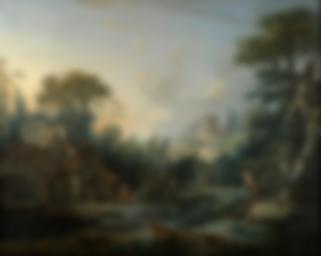 フランソワ ブーシェ、【水車のある風景】、希少画集画、状態良好 d439445733d7cd74ab5ed0d6c225b0