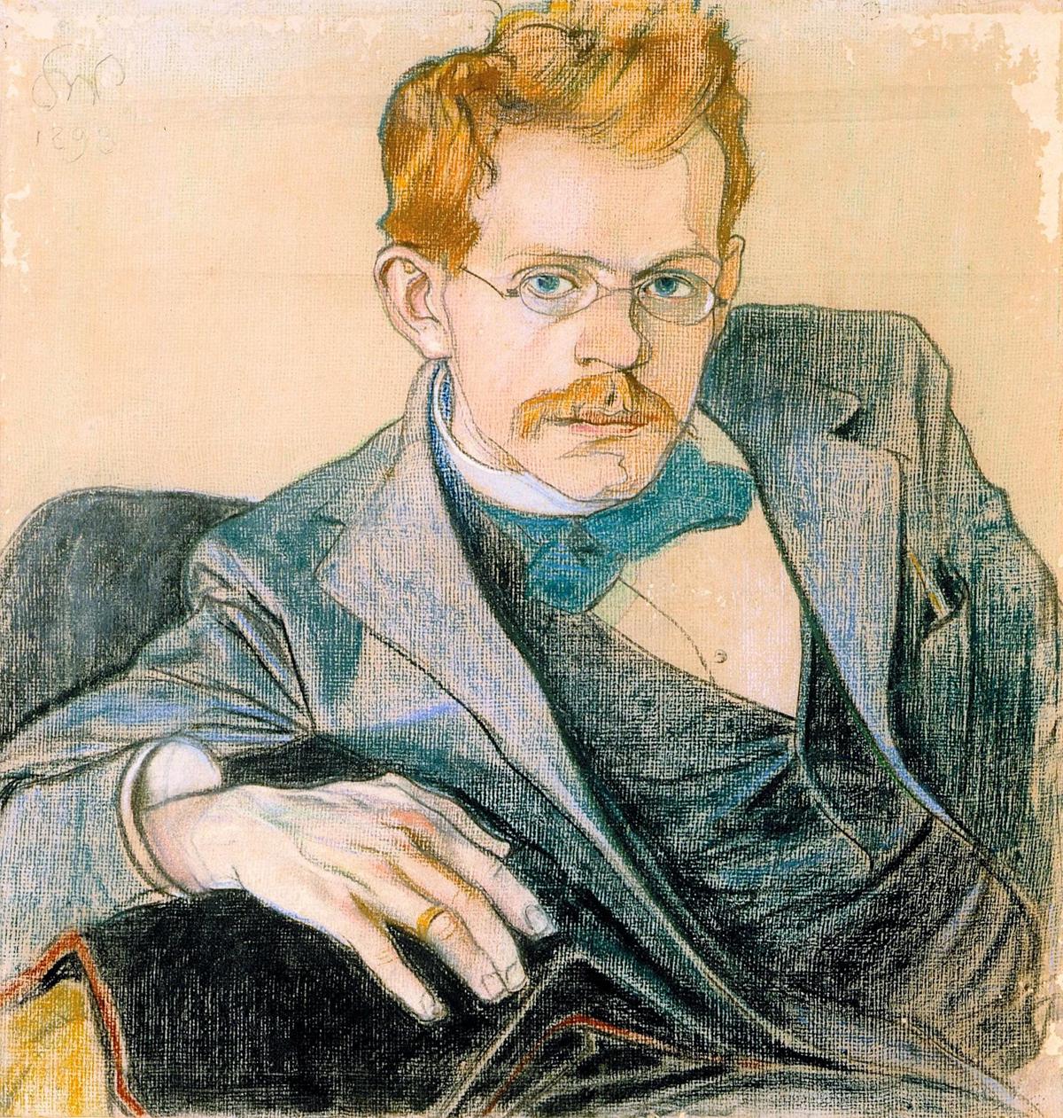 骨董品　絵画　1点物　1892年　ポーランド画家　メホッフェル Polish Art - Painting