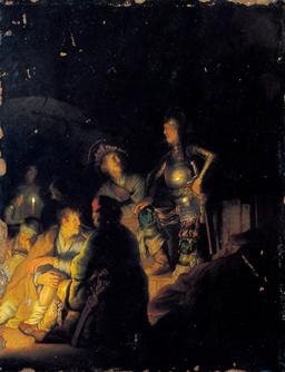 レンブラント・ファン・レイン、聖書あるいは物語に取材した夜の情景 f92ef7370e4c2435488c73deb48dca
